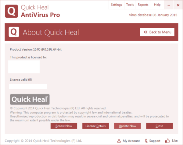 Quick Heal Antivirus Pro